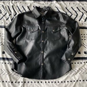 Leather shacket